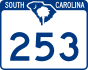 SC Highway 253 marker