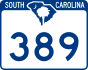 SC Highway 389 marker