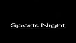 Sports Night written in white on black