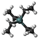Ball-and-stick model of the tetraethylgermanium molecule