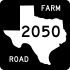 Farm to Market Road 2050 marker
