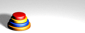 A version of the Tower of Hanoi utilizing four discs.