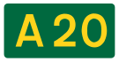 A20 road shield