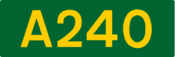 A240 road shield