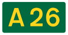 A26 road shield