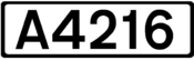 A4216 road shield