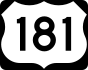 U.S. Route 181 marker