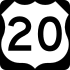 U.S. Highway 20 marker
