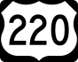 U.S. Route 220 marker