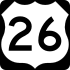 U.S. Highway 26 marker