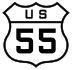 U.S. Route 55 marker