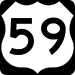 U.S. Route 59 marker