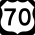 U.S. Route 70 marker