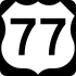 U.S. Highway 77 marker