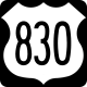 U.S. Route 830 marker
