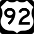 U.S. Highway 92 marker
