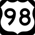 U.S. Route 98 marker
