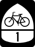 U.S. Bicycle Route 1 marker