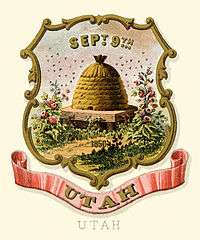 Utah territory coat of arms