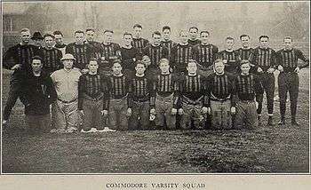 Outdoor team picture, with first-row players kneeling