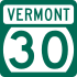 Vermont Route 30 marker