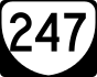 State Route 247 marker