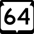 State Trunk Highway 64 marker