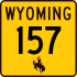 Wyoming Highway 157 marker