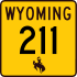 Wyoming Highway 211 marker