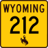 Wyoming Highway 212 marker