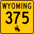 Wyoming Highway 375 marker