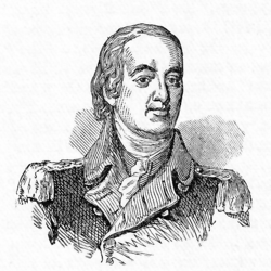Black-and-white print of Lord Stirling in a military uniform