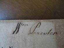 Alt William Preston's Signature