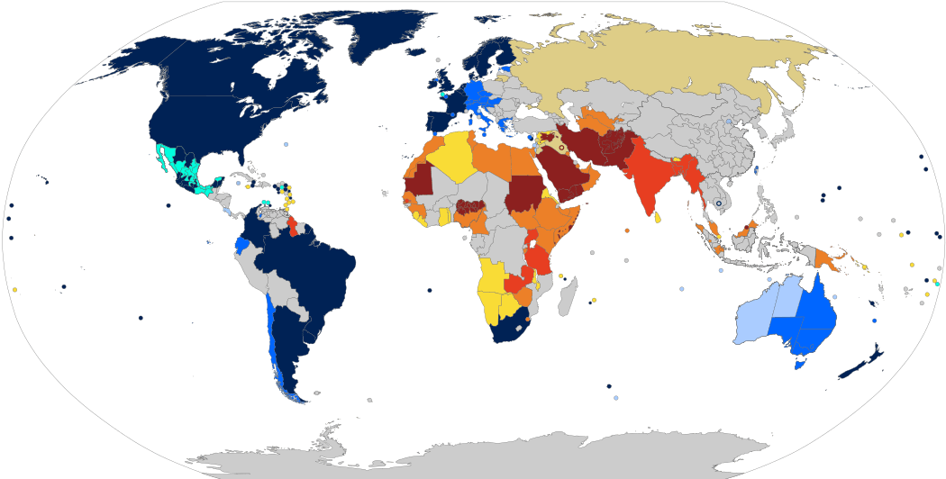 World laws pertaining to homosexual relationships and expression.svg