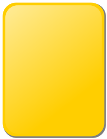 A yellow rectangular card