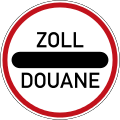 Border crossing traffic sign