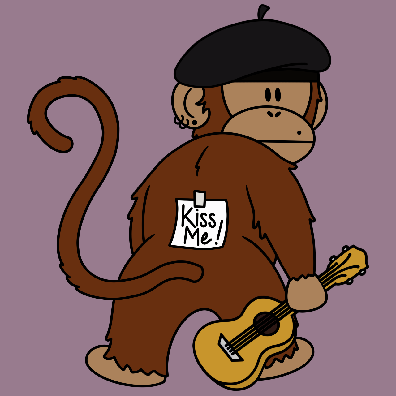 Nft Kiss Me Monkey #1356