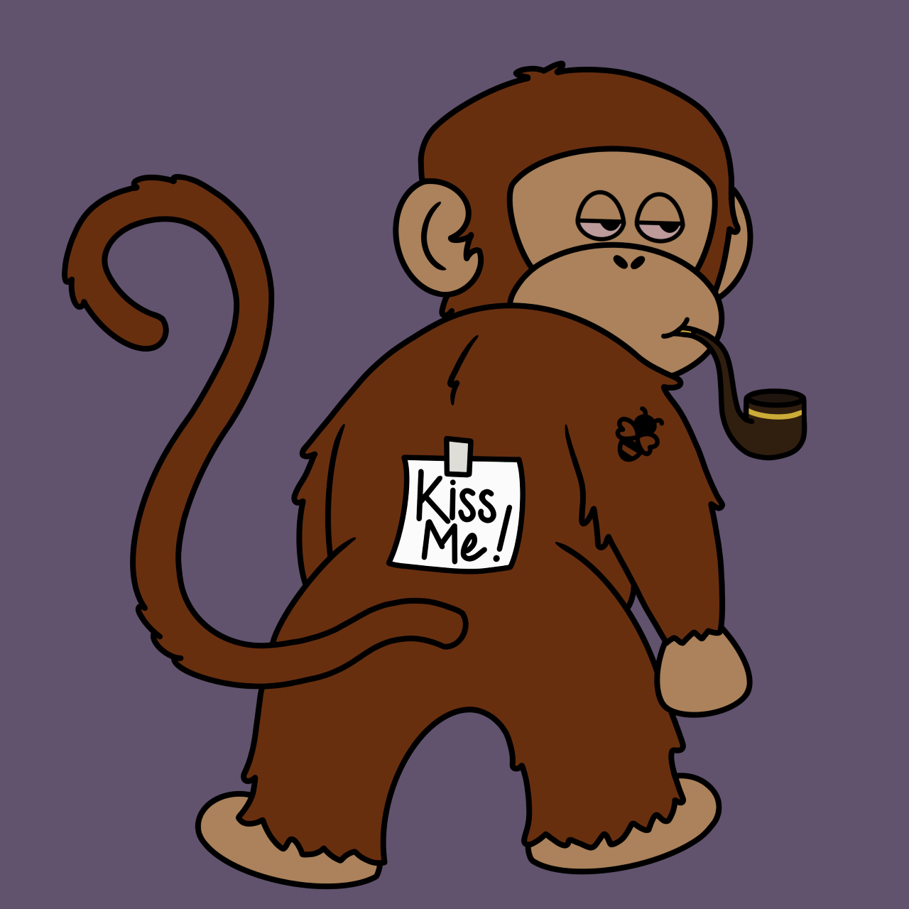 Nft Kiss Me Monkey #1357