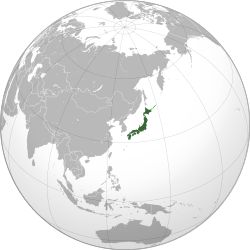 Japonya'nın Dünya üzerindeki konumu