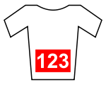 Jersey with red number